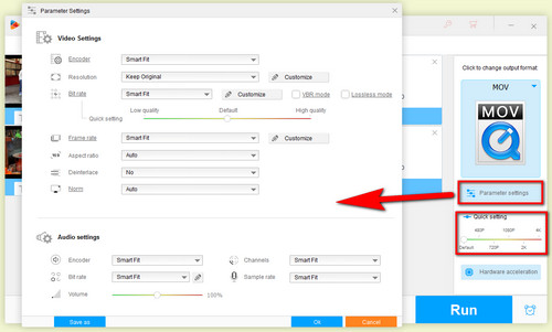 Modify Parameters & Editing